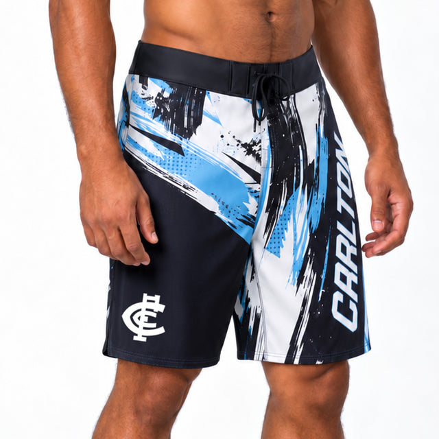 AFL Carlton 'Banksy' Board Shorts - Ashtabula