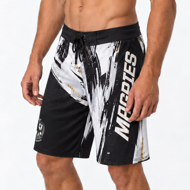 AFL Collingwood 'Banksy' Board Shorts - Ashtabula
