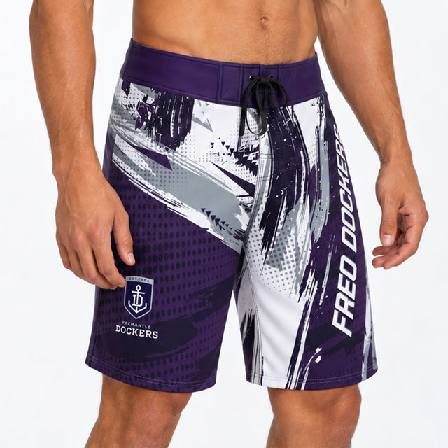 AFL Fremantle Dockers 'Banksy' Board Shorts - Ashtabula