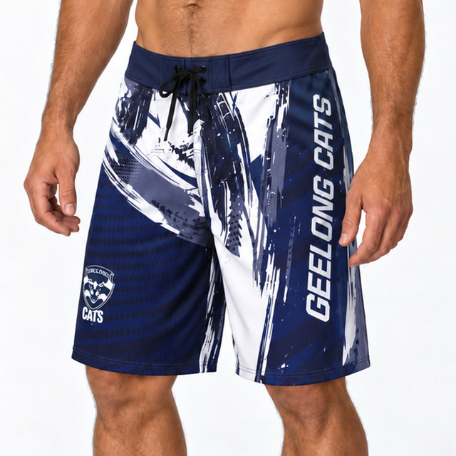 AFL Geelong Cats 'Banksy' Board Shorts - Ashtabula