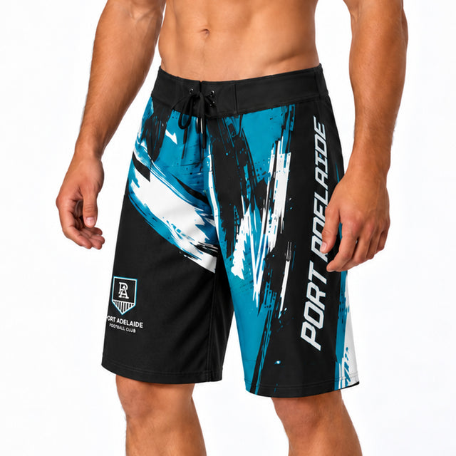 AFL Port Adelaide 'Banksy' Board Shorts - Ashtabula