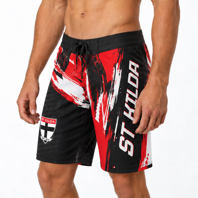 AFL St Kilda 'Banksy' Board Shorts - Ashtabula