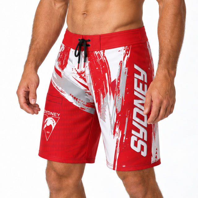 AFL Sydney Swans 'Banksy' Board Shorts - Ashtabula