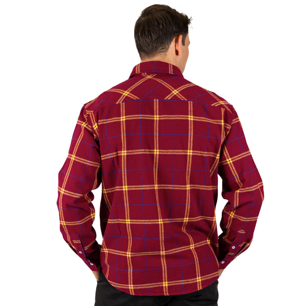 AFL Brisbane Lions 'Mustang' Flannel Shirt - Ashtabula