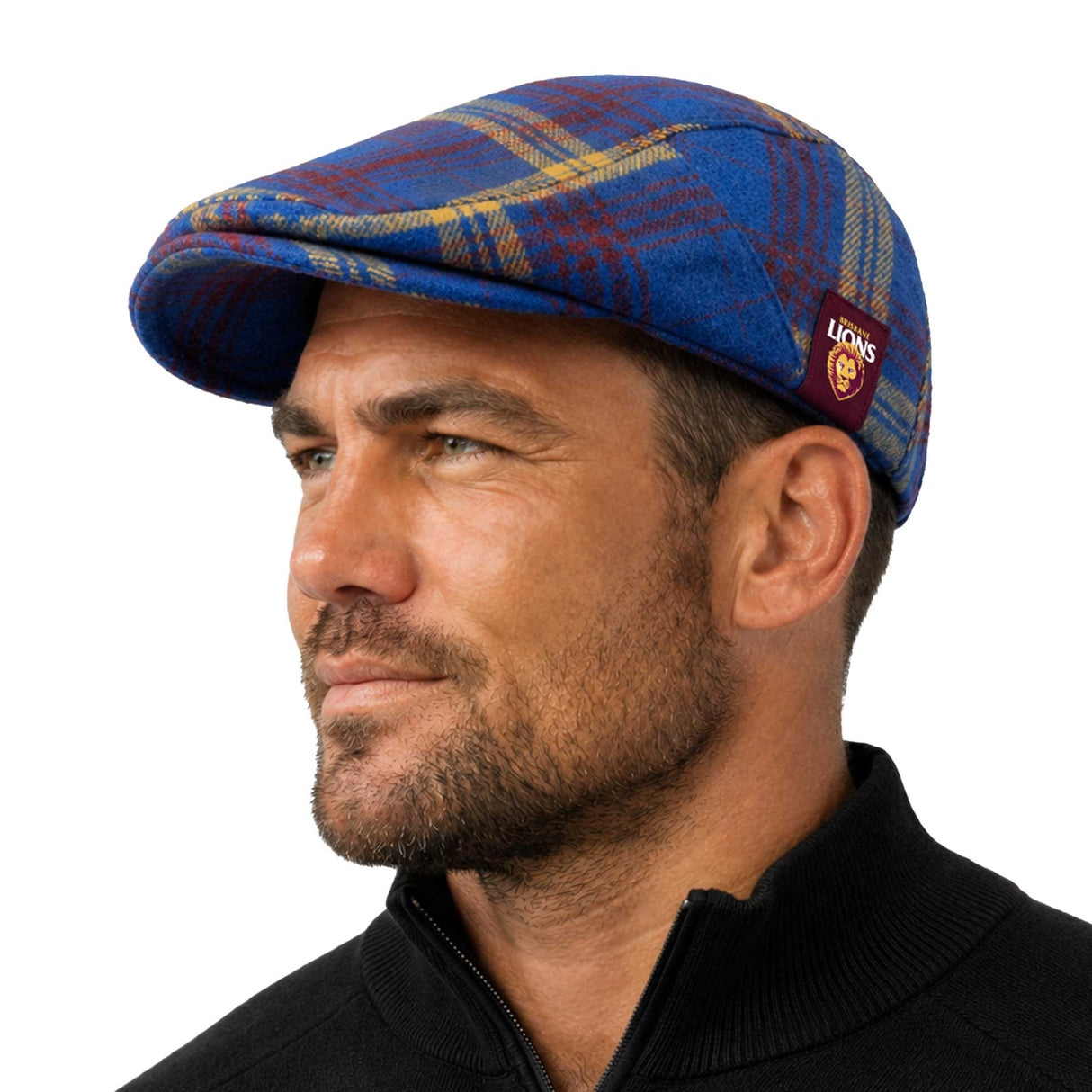 AFL Brisbane Lions 'Angus' Flat Cap - Ashtabula