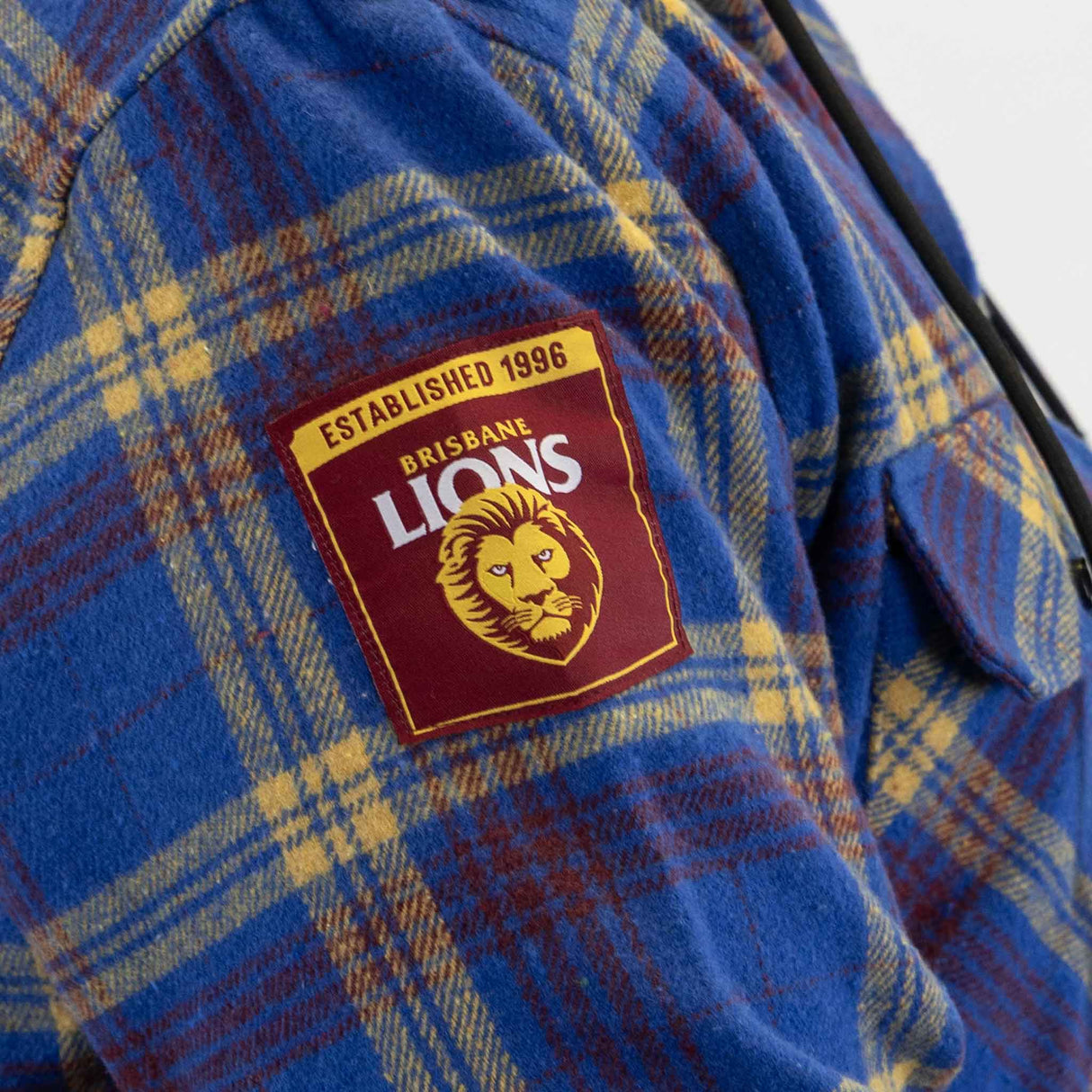 AFL Brisbane Lions 'Highland' Hooded Flannel Shirt - Ashtabula