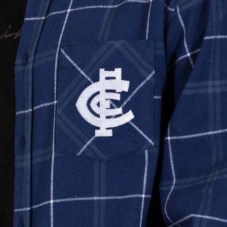AFL Carlton 'Mustang' Flannel Shirt - Ashtabula
