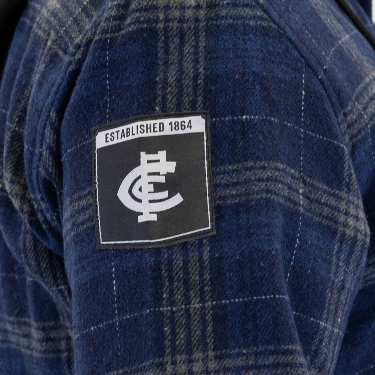 AFL Carlton 'Highland' Hooded Flannel Shirt - Ashtabula