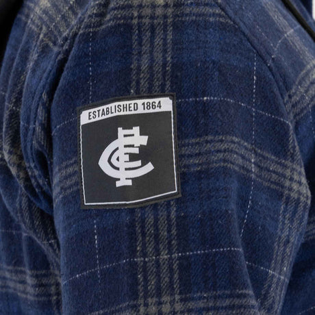 AFL Carlton 'Highland' Hooded Flannel Shirt - Ashtabula