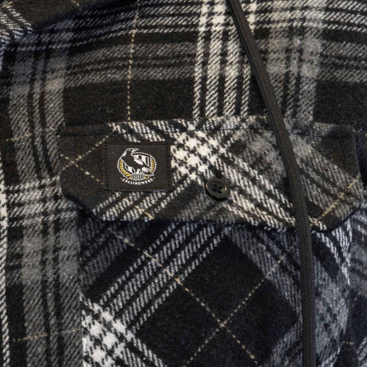 AFL Collingwood 'Highland' Hooded Flannel Shirt - Ashtabula