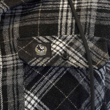 AFL Collingwood 'Highland' Hooded Flannel Shirt - Ashtabula