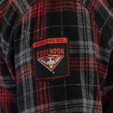 AFL Essendon Bombers 'Highland' Hooded Flannel Shirt - Ashtabula