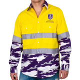 AFL Fremantle Dockers 'Camo' Hi-Vis Work Shirt - Ashtabula