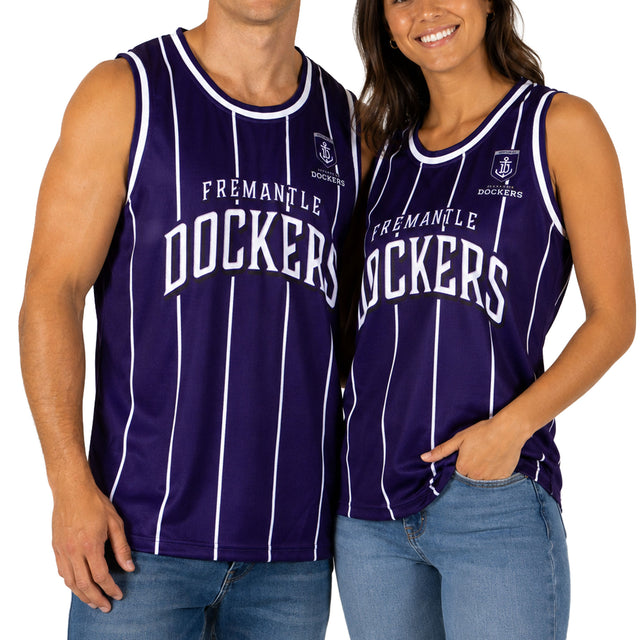 AFL Fremantle Dockers 'Harlem' Basketball Singlet - Adult - Ashtabula