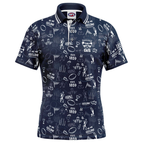 AFL Geelong Cats 'Scrambler' Golf Polo - Ashtabula