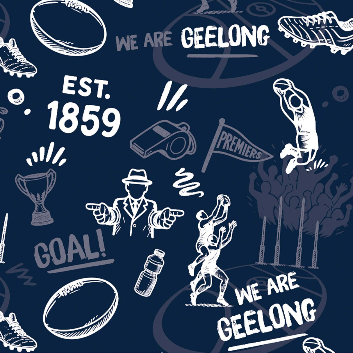 AFL Geelong Cats 'Scrambler' Golf Polo - Ashtabula