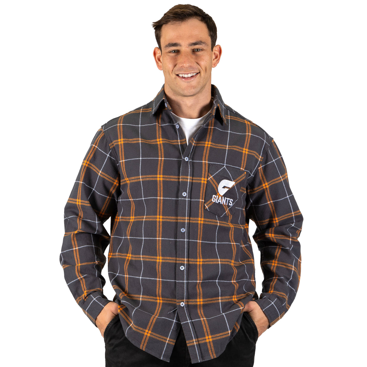 AFL GWS Giants 'Mustang' Flannel Shirt - Ashtabula
