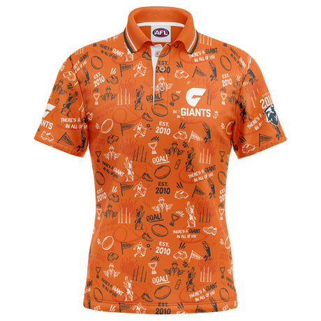 AFL GWS Giants 'Scrambler' Golf Polo - Ashtabula