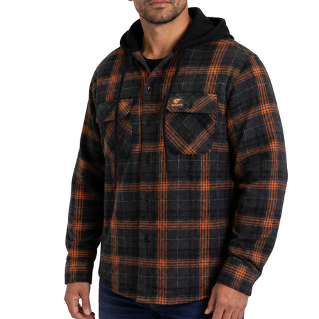 AFL GWS Giants 'Highland' Hooded Flannel Shirt - Ashtabula