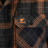 AFL GWS Giants 'Highland' Hooded Flannel Shirt - Ashtabula