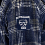 AFL Geelong Cats 'Highland' Hooded Flannel Shirt - Ashtabula