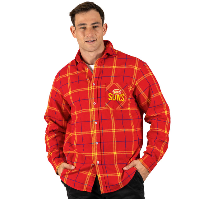 AFL Gold Coast Suns 'Mustang' Flannel Shirt - Ashtabula