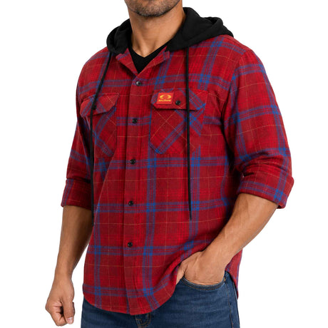 AFL Golds Coast Suns 'Highland' Hooded Flannel Shirt - Ashtabula