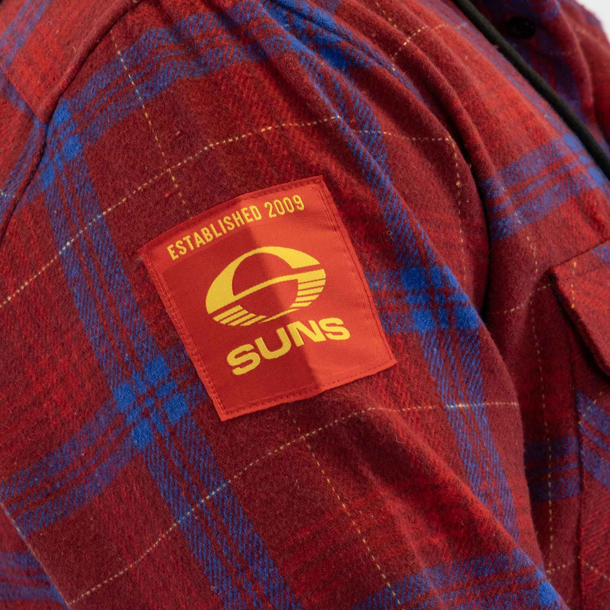 AFL Golds Coast Suns 'Highland' Hooded Flannel Shirt - Ashtabula
