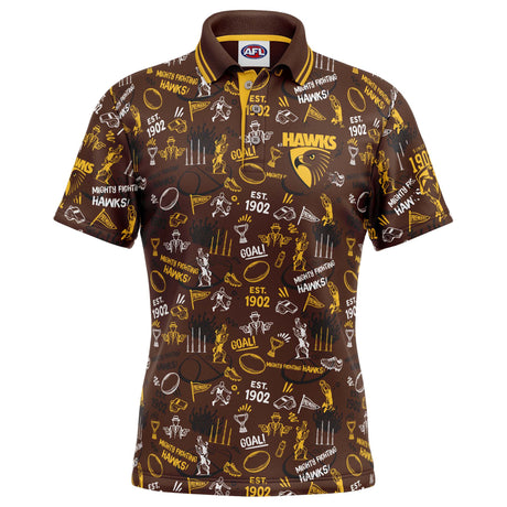 AFL Hawthorn 'Scrambler' Golf Polo - Ashtabula