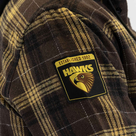 AFL Hawthorn 'Highland' Hooded Flannel Shirt - Ashtabula