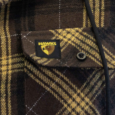 AFL Hawthorn 'Highland' Hooded Flannel Shirt - Ashtabula