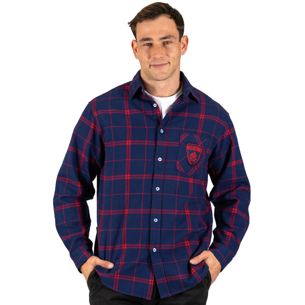 AFL Melbourne Demons 'Mustang' Flannel Shirt - Ashtabula