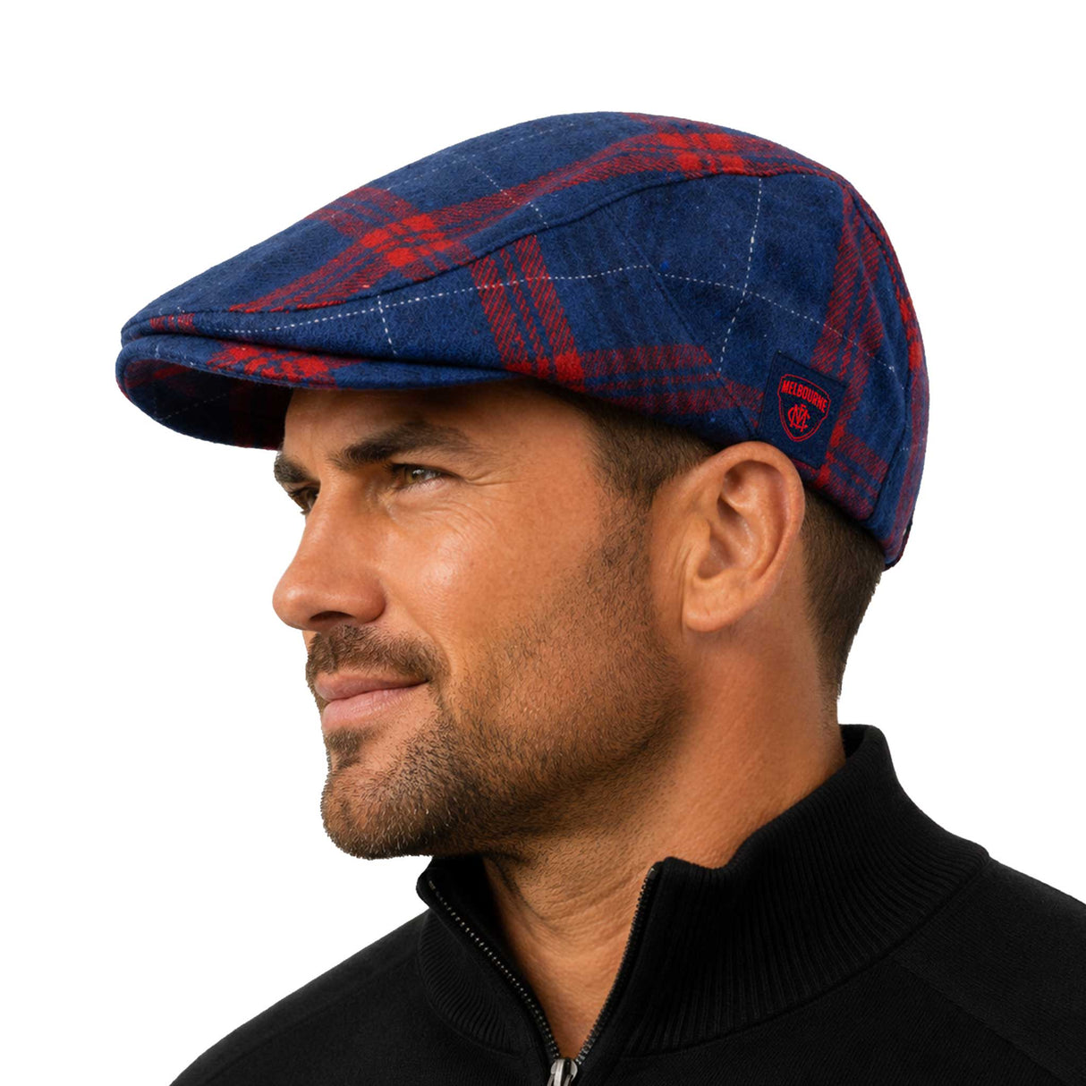 AFL Melbourne Demons 'Angus' Flat Cap - Ashtabula