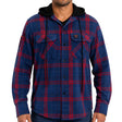 AFL Melbourne Demons 'Highland' Hooded Flannel Shirt - Ashtabula