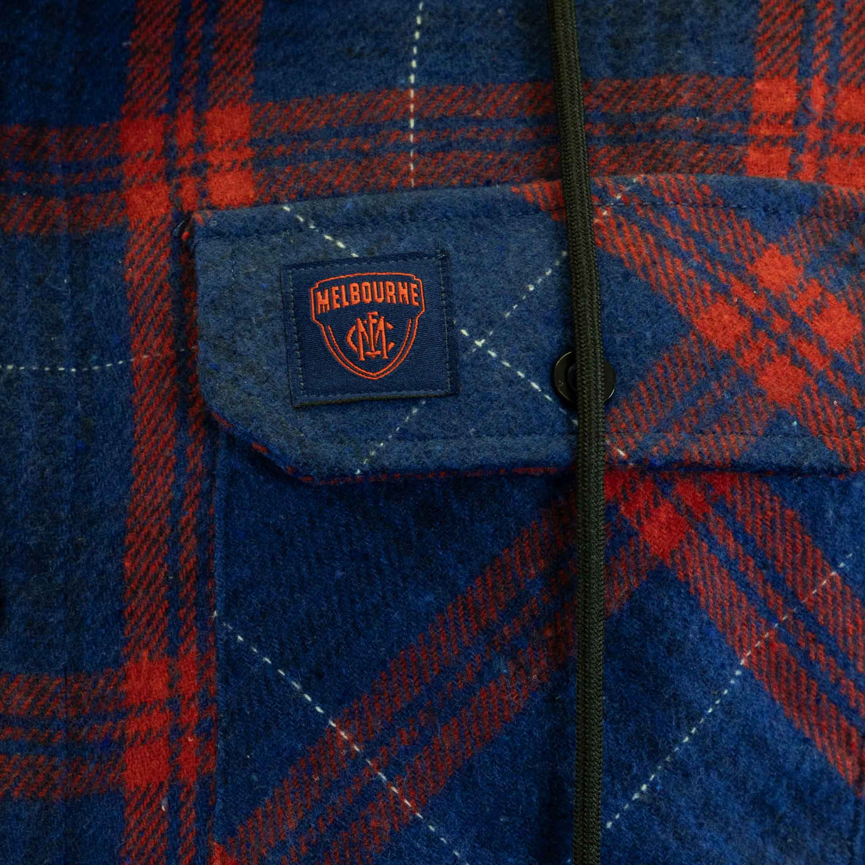 AFL Melbourne Demons 'Highland' Hooded Flannel Shirt - Ashtabula
