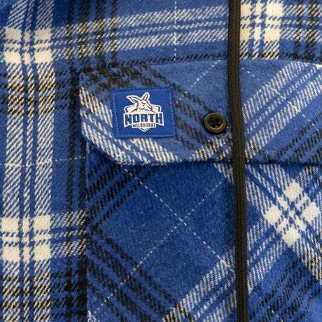 AFL North Melbourne 'Highland' Hooded Flannel Shirt - Ashtabula