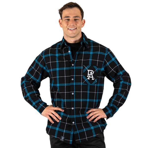 AFL Port Adelaide 'Mustang' Flannel Shirt - Ashtabula