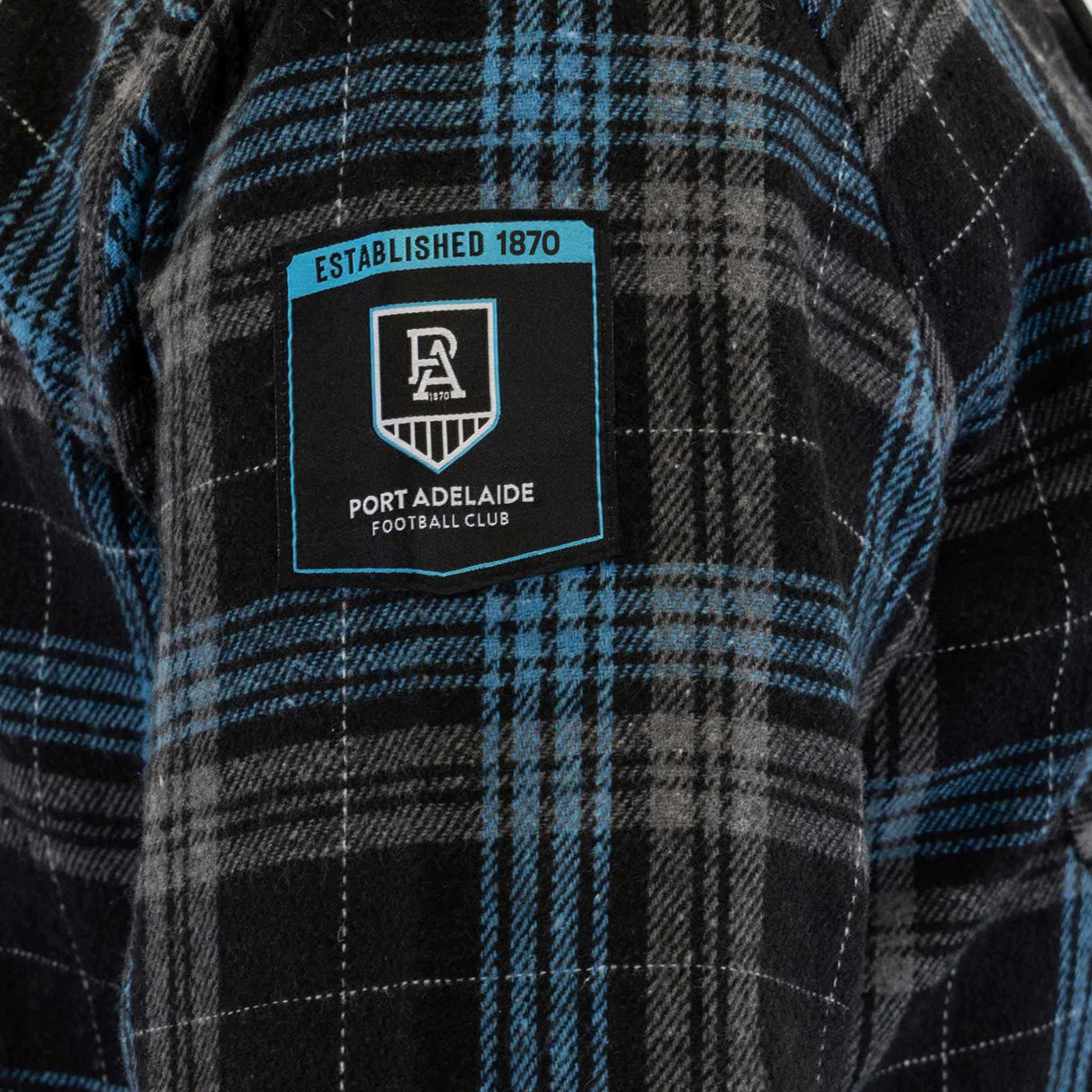 AFL Port Adelaide 'Highland' Hooded Flannel Shirt