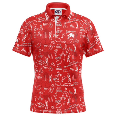 AFL Sydney Swans 'Scrambler' Golf Polo - Ashtabula