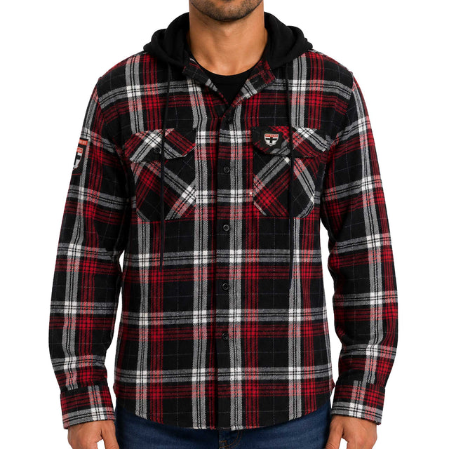 AFL St Kilda 'Highland' Hooded Flannel Shirt - Ashtabula