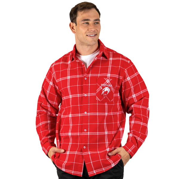 AFL Sydney Swans 'Mustang' Flannel Shirt - Ashtabula