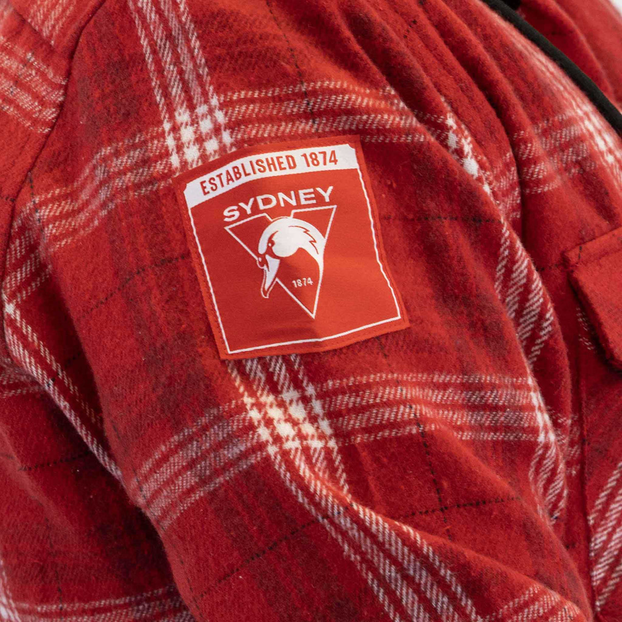 AFL Sydney Swans 'Highland' Hooded Flannel Shirt