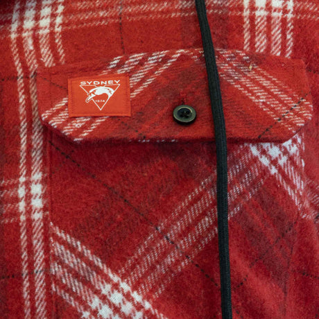 AFL Sydney Swans 'Highland' Hooded Flannel Shirt - Ashtabula