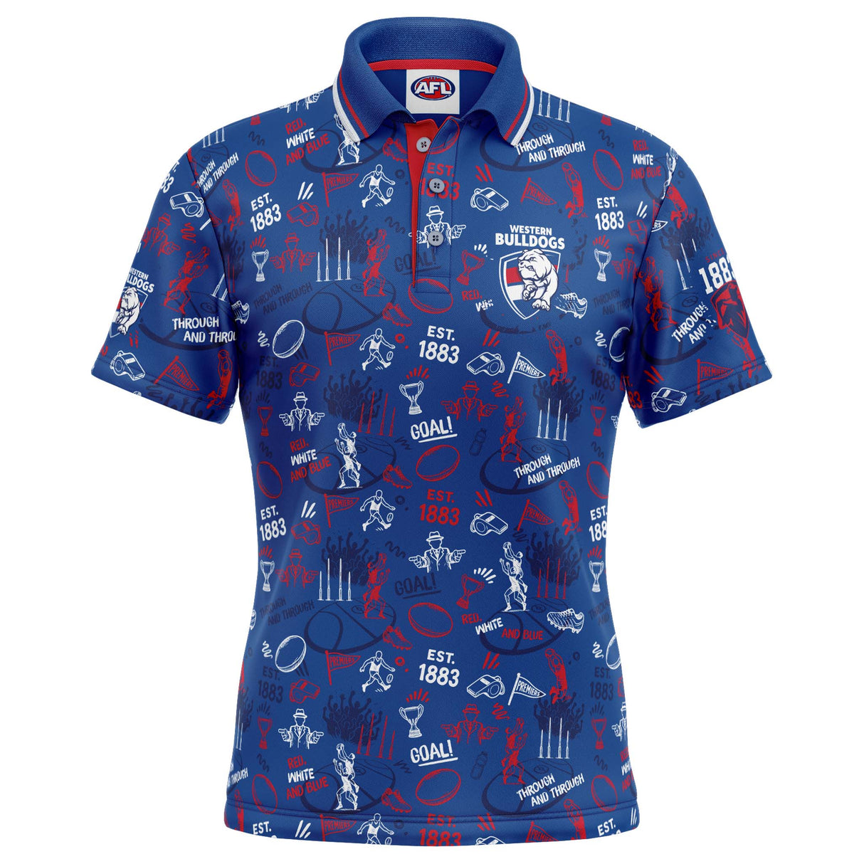 AFL Western Bulldogs 'Scrambler' Golf Polo - Ashtabula