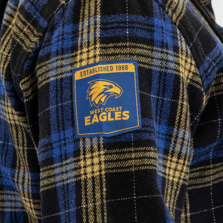 AFL West Coast Eagles 'Highland' Hooded Flannel Shirt - Ashtabula