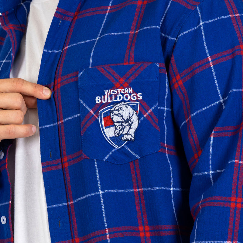 AFL Western Bulldogs 'Mustang' Flannel Shirt - Ashtabula