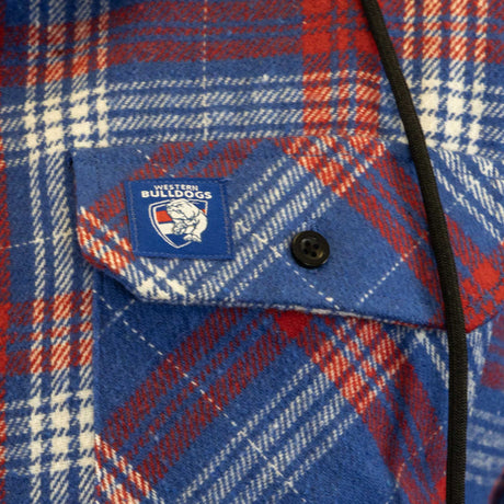 AFL Western Bulldogs 'Highland' Hooded Flannel Shirt - Ashtabula