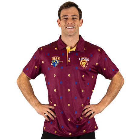 AFL Brisbane Lions 'Mulligan' Golf Polo - Ashtabula
