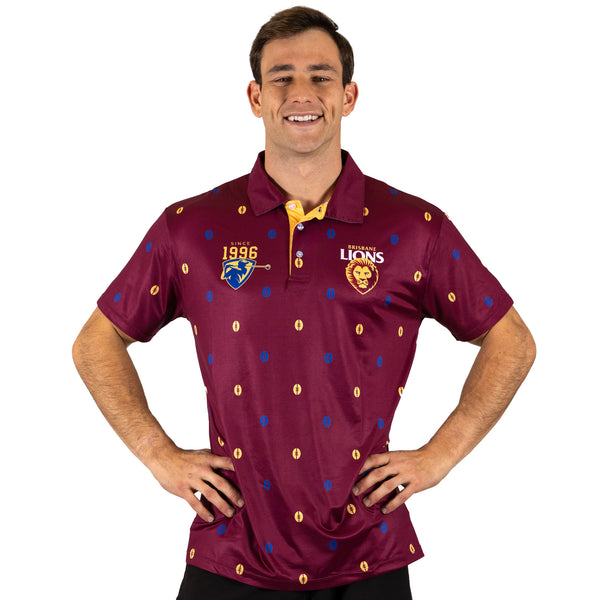 AFL Brisbane Lions 'Mulligan' Golf Polo - Ashtabula