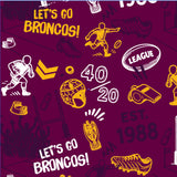 NRL Broncos 'Scrambler' Golf Polo - Ashtabula